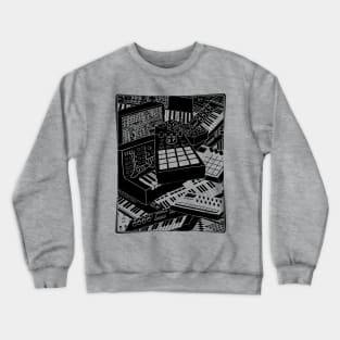 Synthesizer Art for Electronic Musician Crewneck Sweatshirt